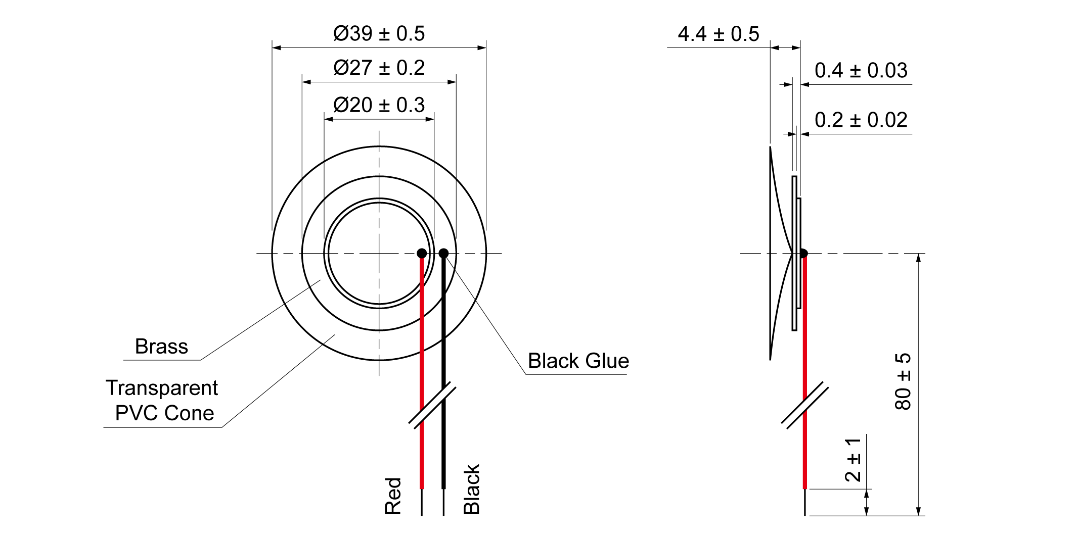 XPT39SPVC-35A26-W Mechanical Drawing